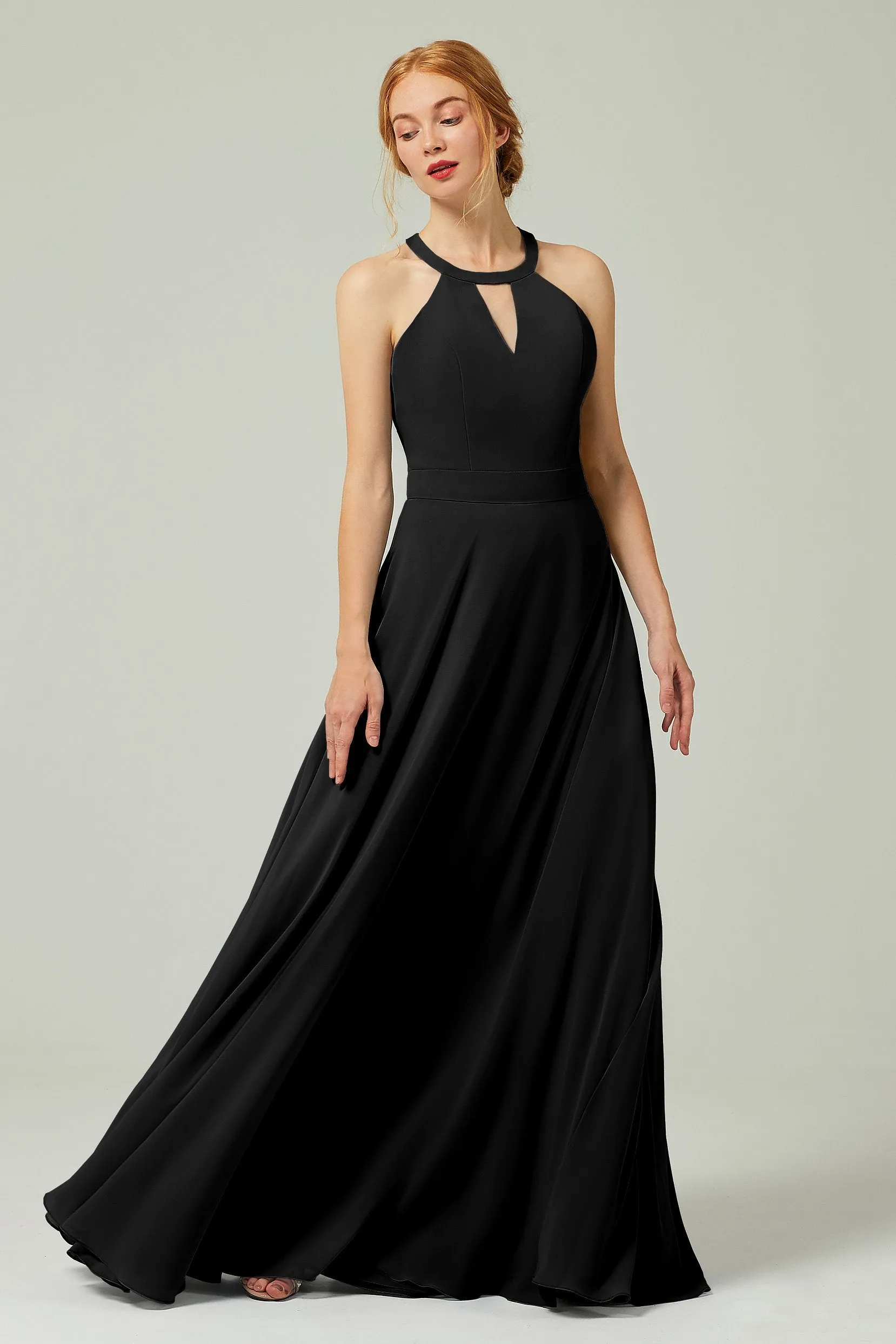 A-Line Floor Length Chiffon Bridesmaid Dress CB0329