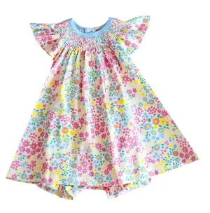 Alisson Hand smocked pima cotton bishop girls dress