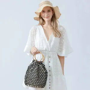 Boho Chic Crochet Bucket Bag