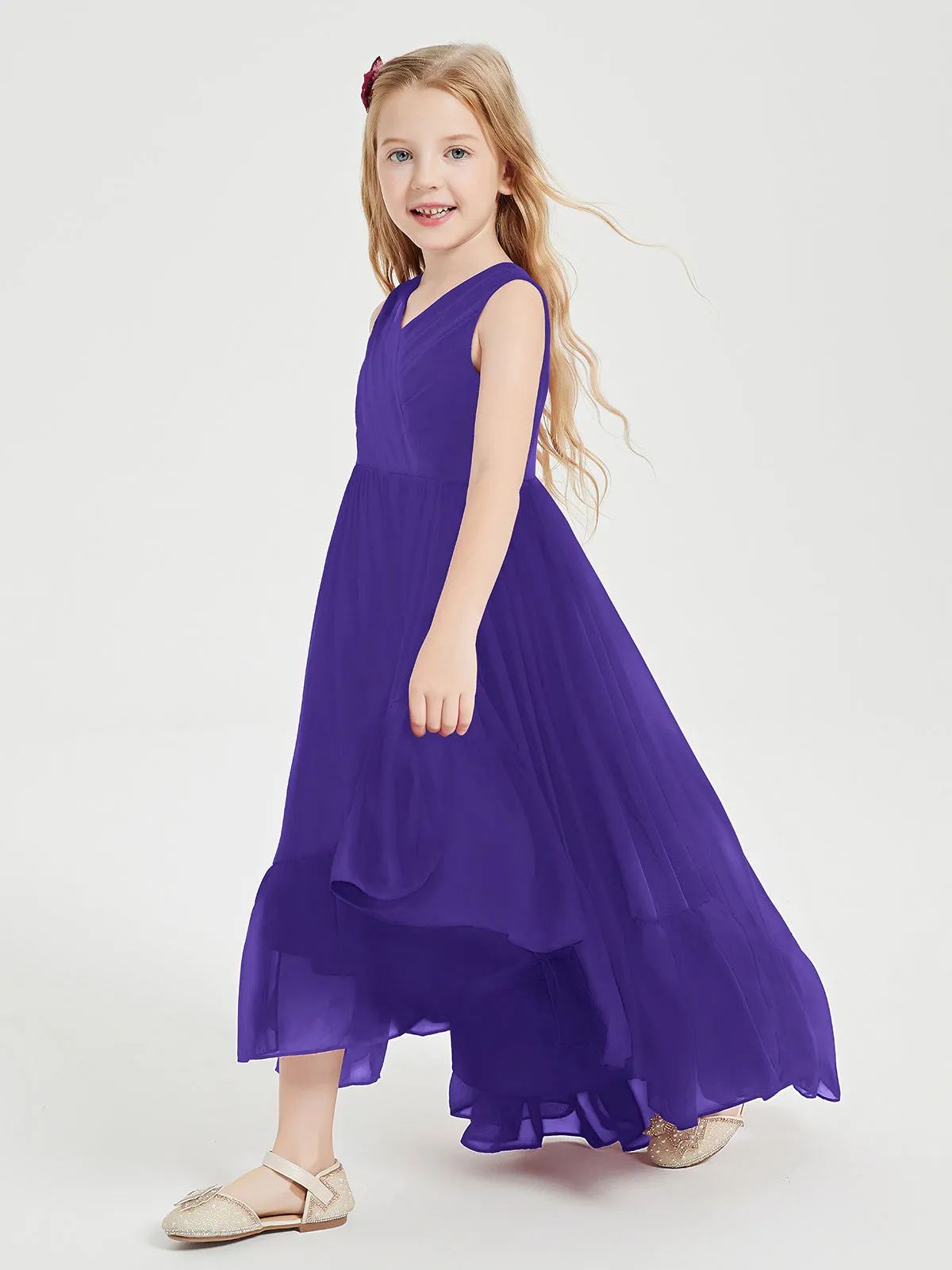 Boho Junior Bridesmaid Dresses Cascading Skirt Regency