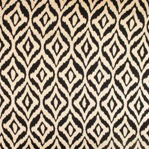 BUBBLE SHINE Printed Polyester - Ikat - Black