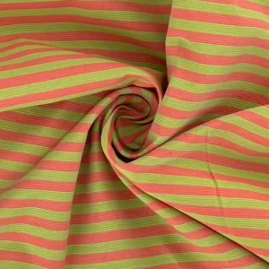 Burnt Orange/Moss | Striped Cotton Shirting - SKU 7311 #S821