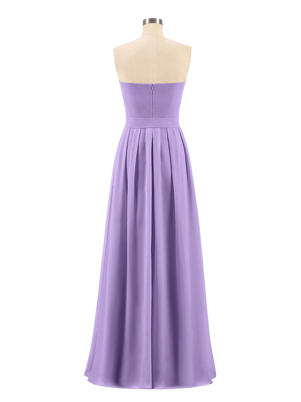 Chiffon Strapless Bridesmaid Gown with Sash-Tahiti