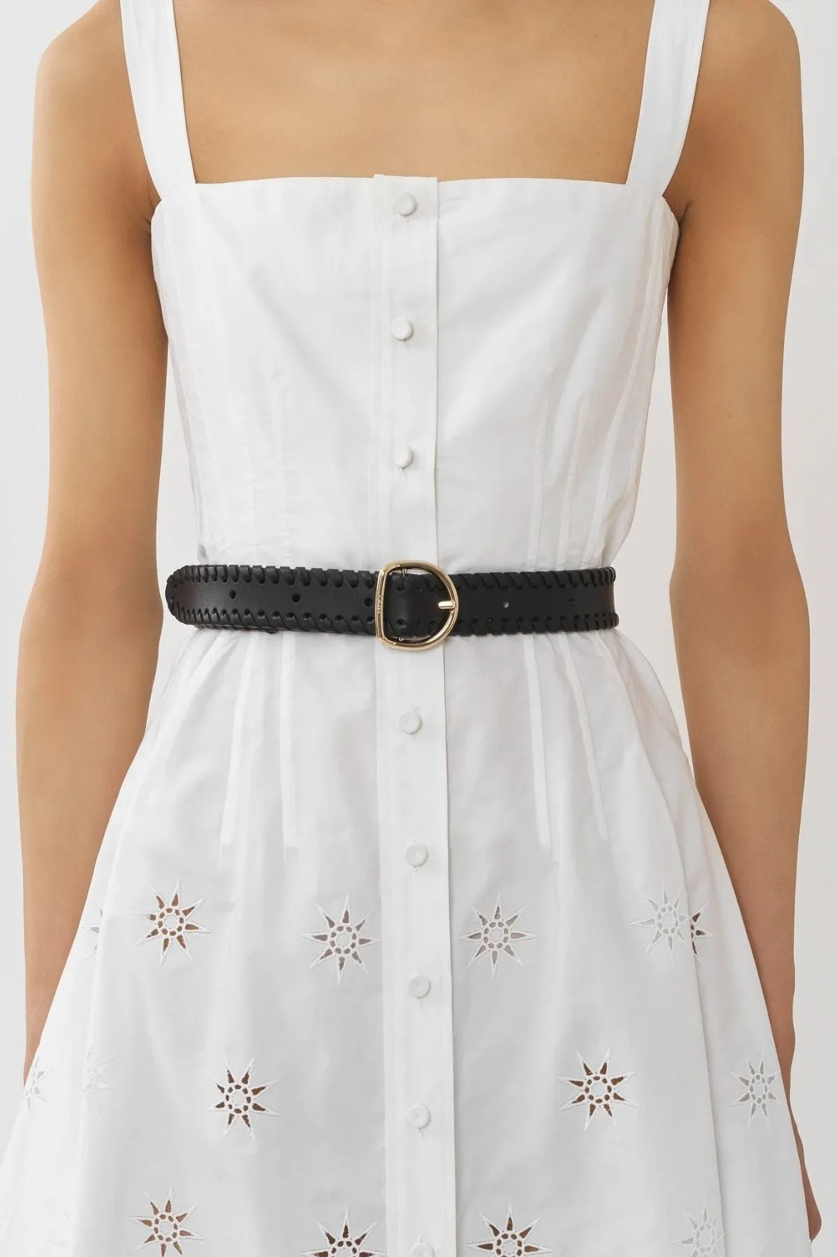 Chloé Mony Leather Belt - Black