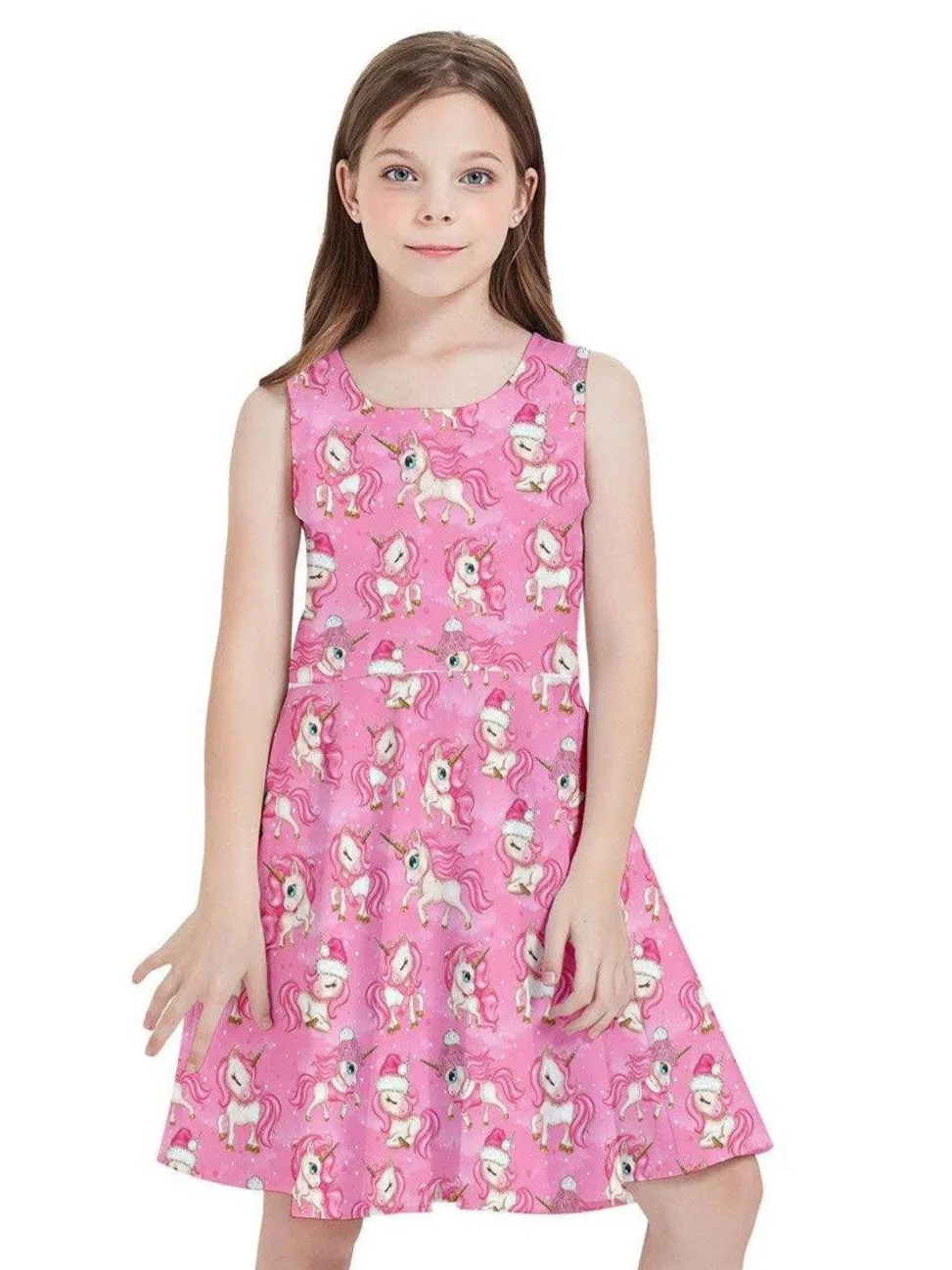 CHRISTMAS DRESSES UNICORNS GIRLS