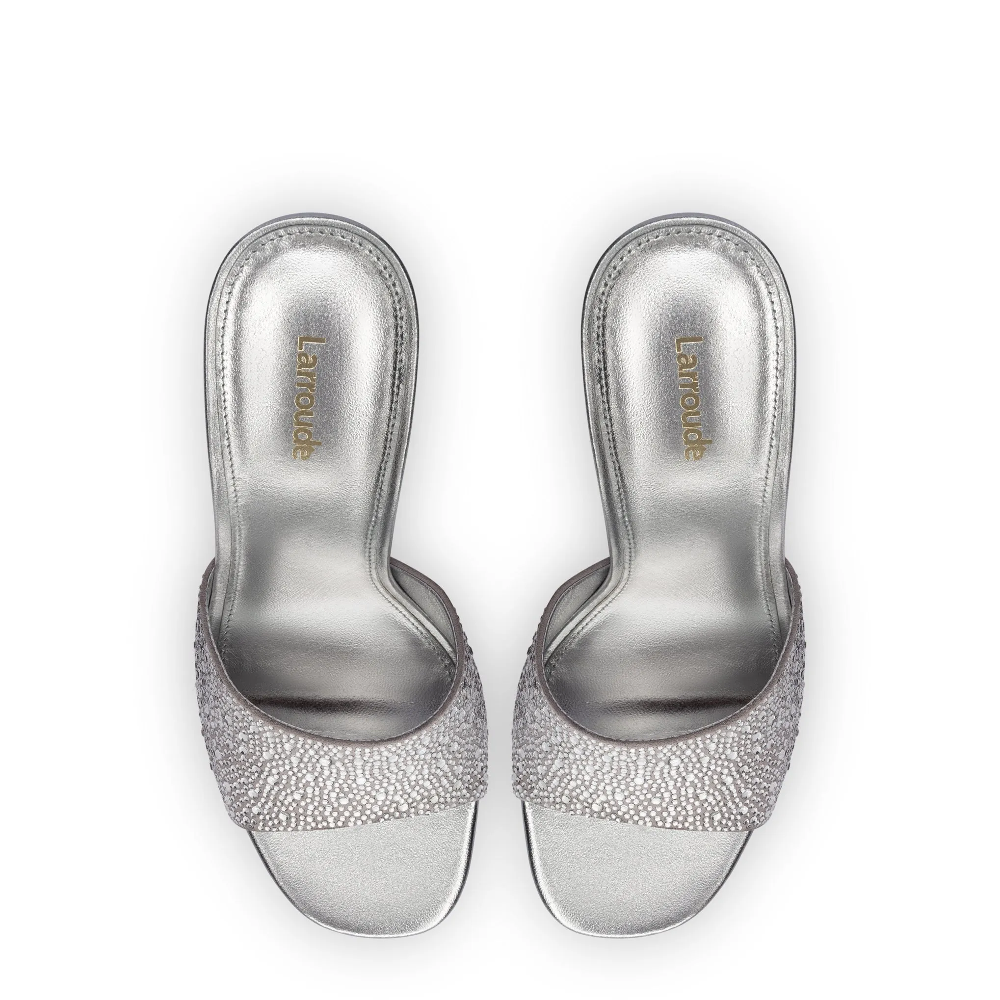 Colette Crystal Mule In Gray Suede