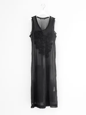 Comme des Garçons 1994 Sheer Sculptural Floral Dress