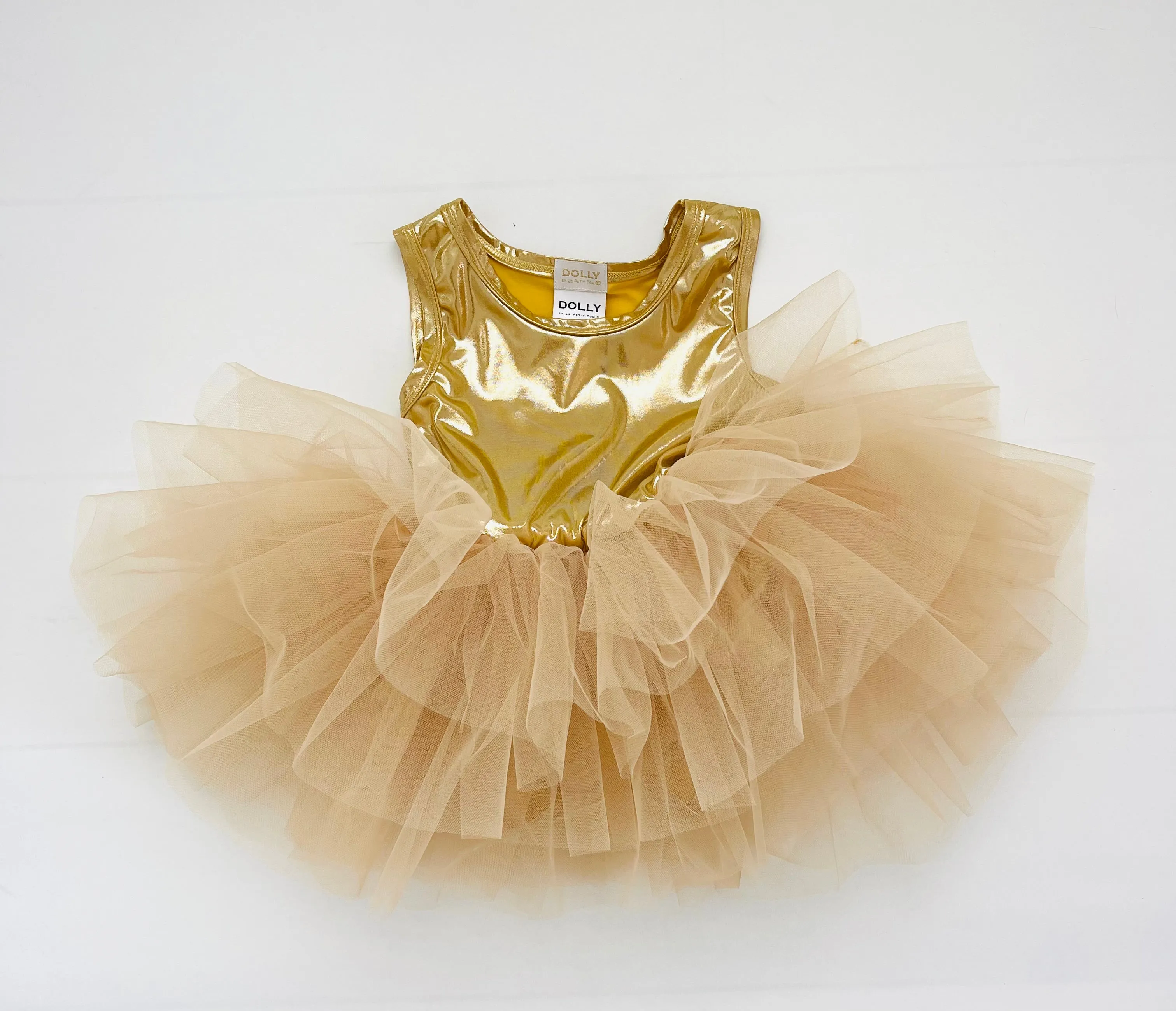 DOLLY TIMELESS METALLIC TUTU DRESS gold