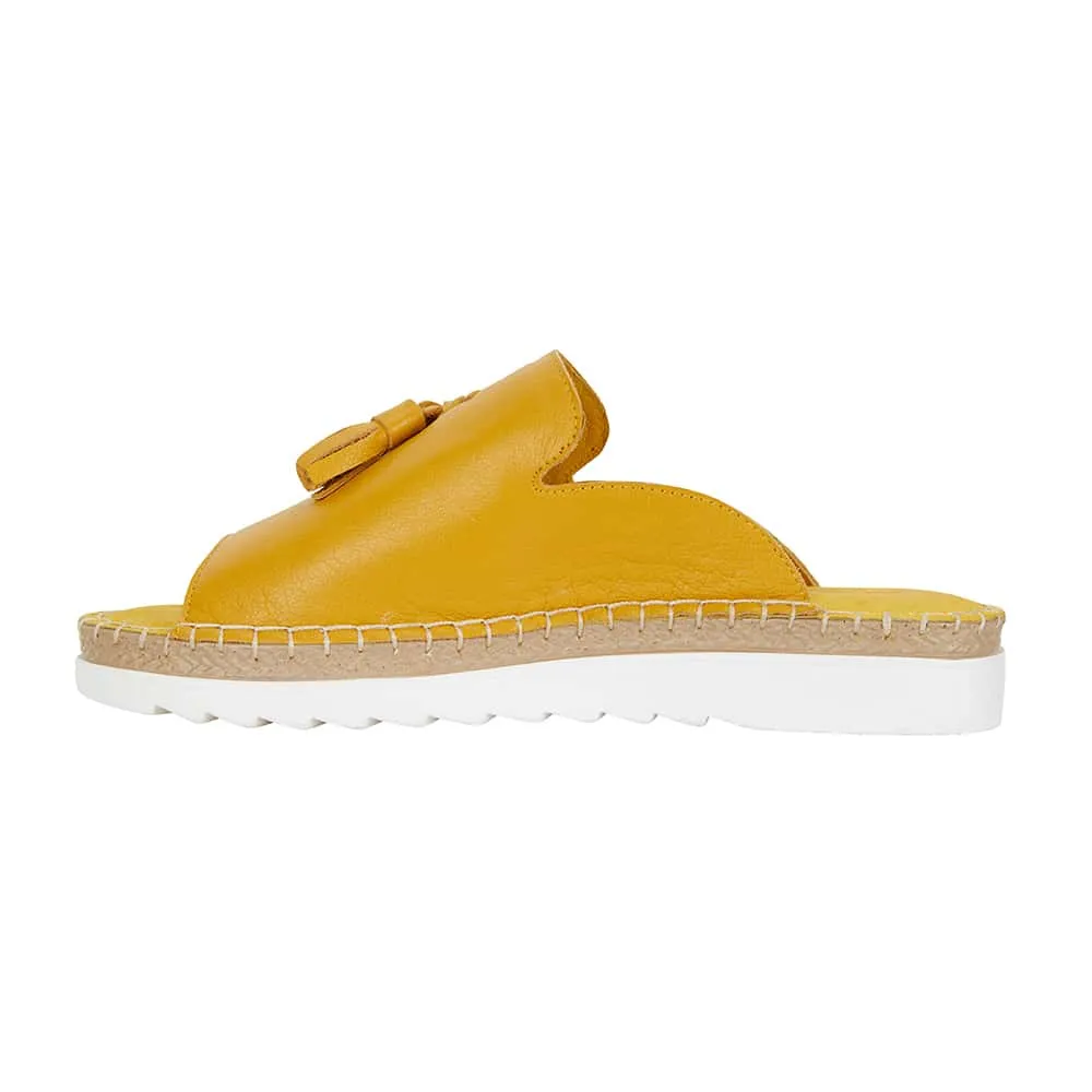 Elsa Sandal in Mustard Leather