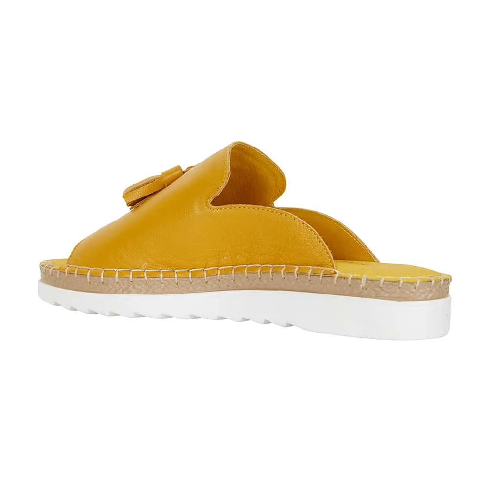 Elsa Sandal in Mustard Leather