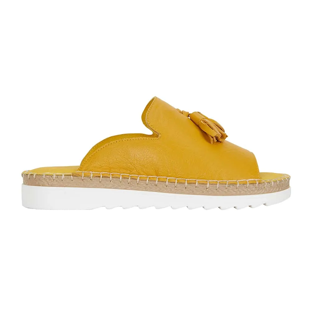 Elsa Sandal in Mustard Leather