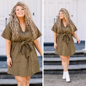 Ethereal Essence Dress, Olive