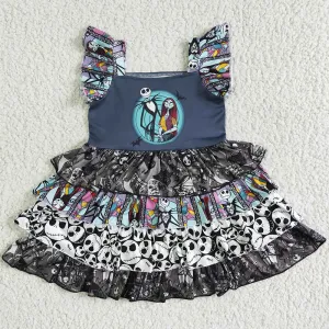 Fashion Baby Girl Dress Halloween Boutique Toddler Girls Dresses Short Sleeve Dresses A3-23