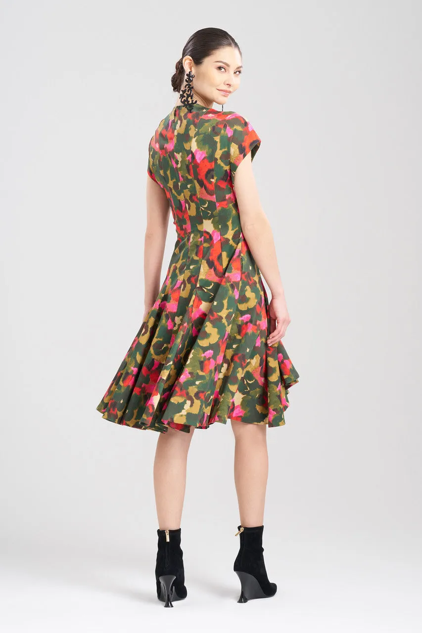 Floral Fit & Flare Pleated Dress