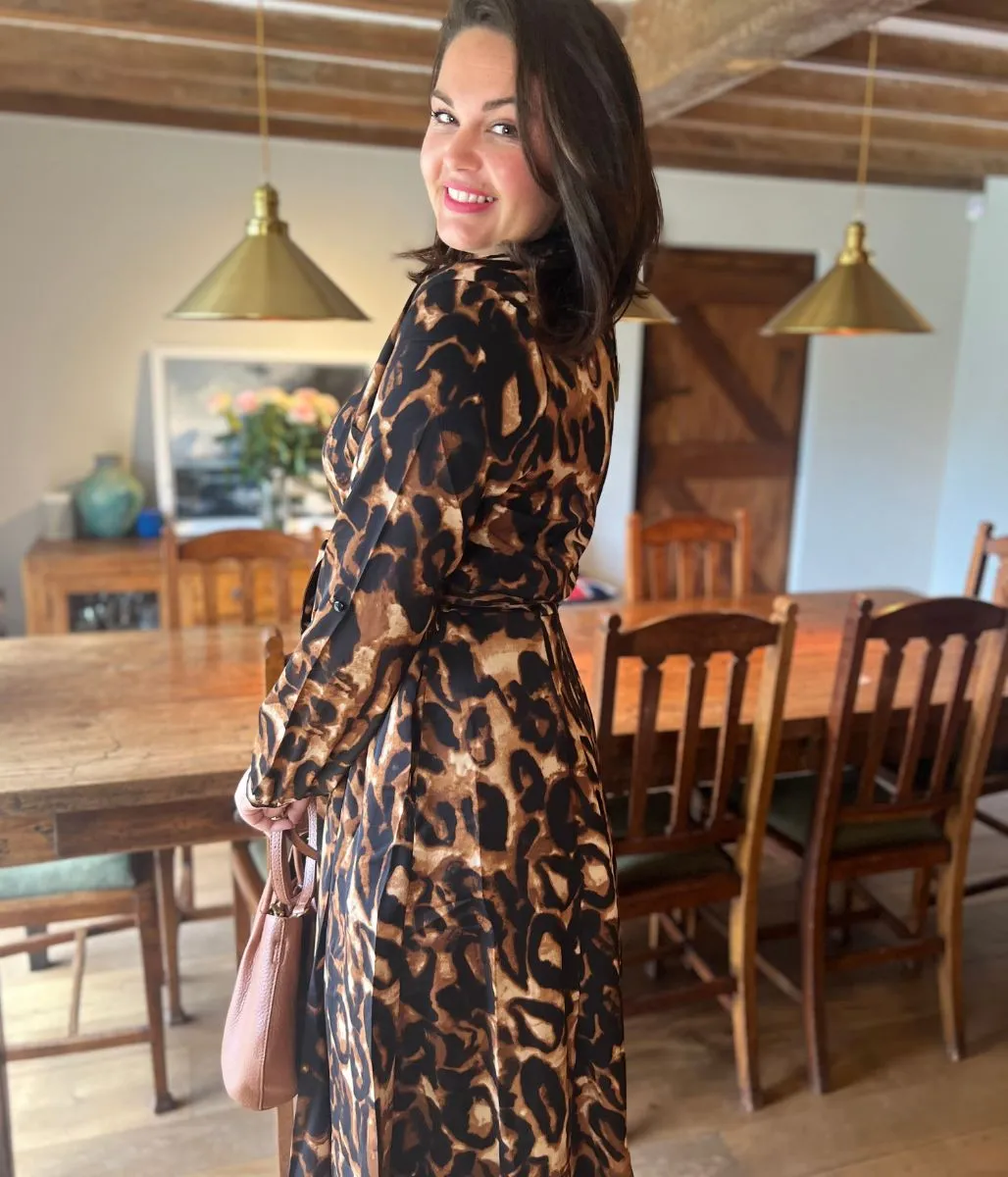 Freya Leopard Print Shirt Dress