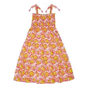 GIRL'S DRESS YELLOW LILIES