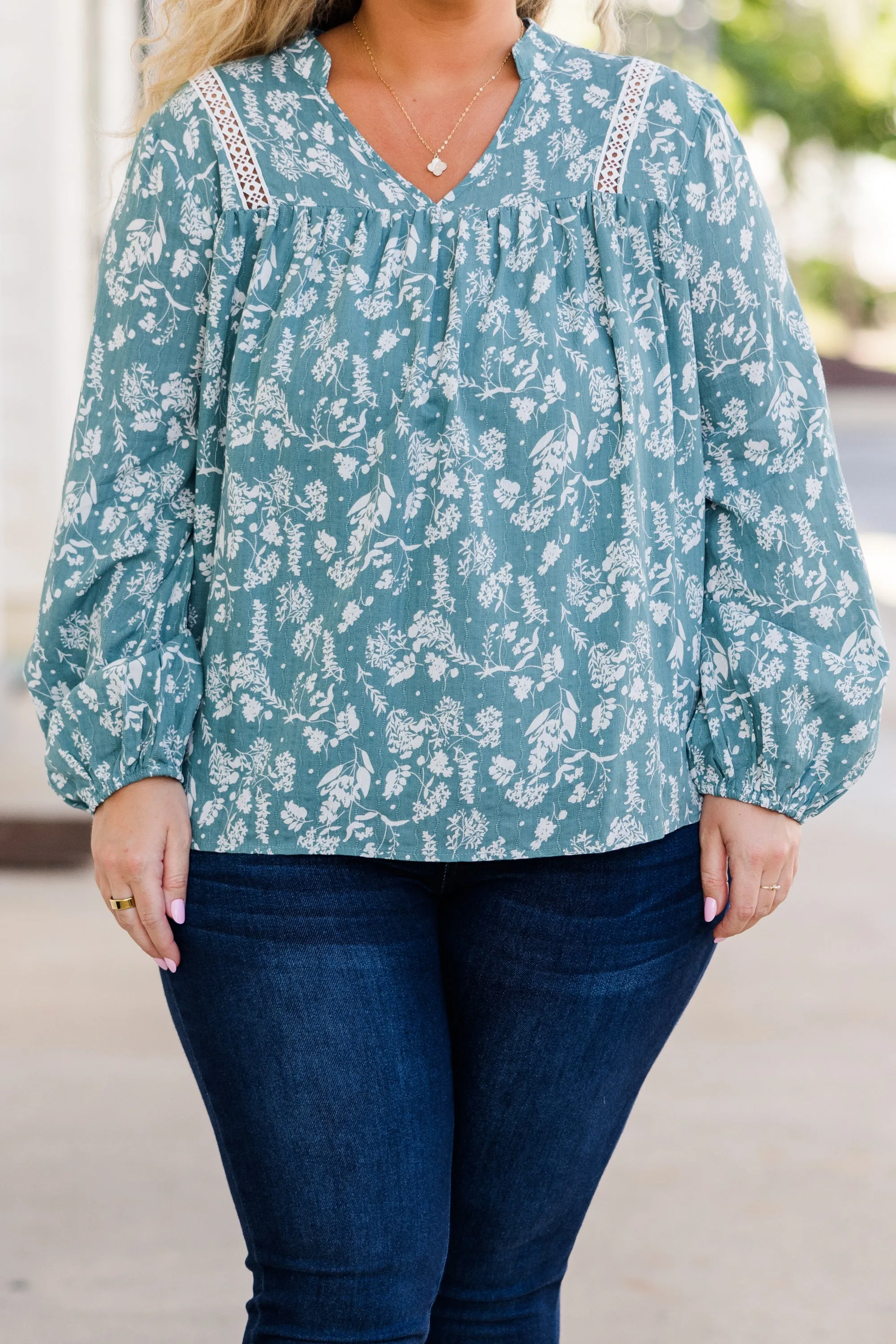 Graceful Blossom Top, Sage