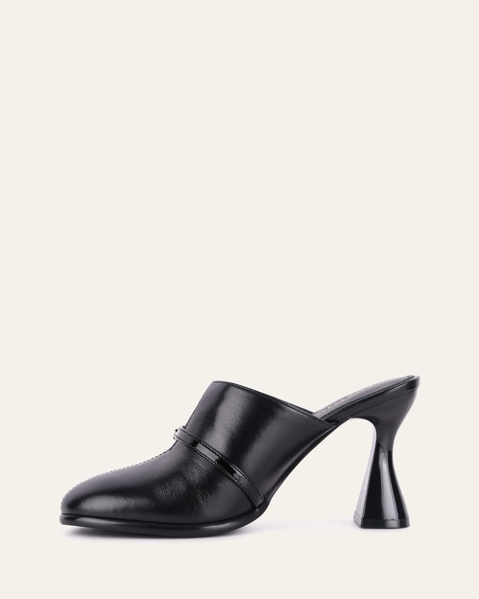 HALSEY HIGH HEELS BLACK LEATHER