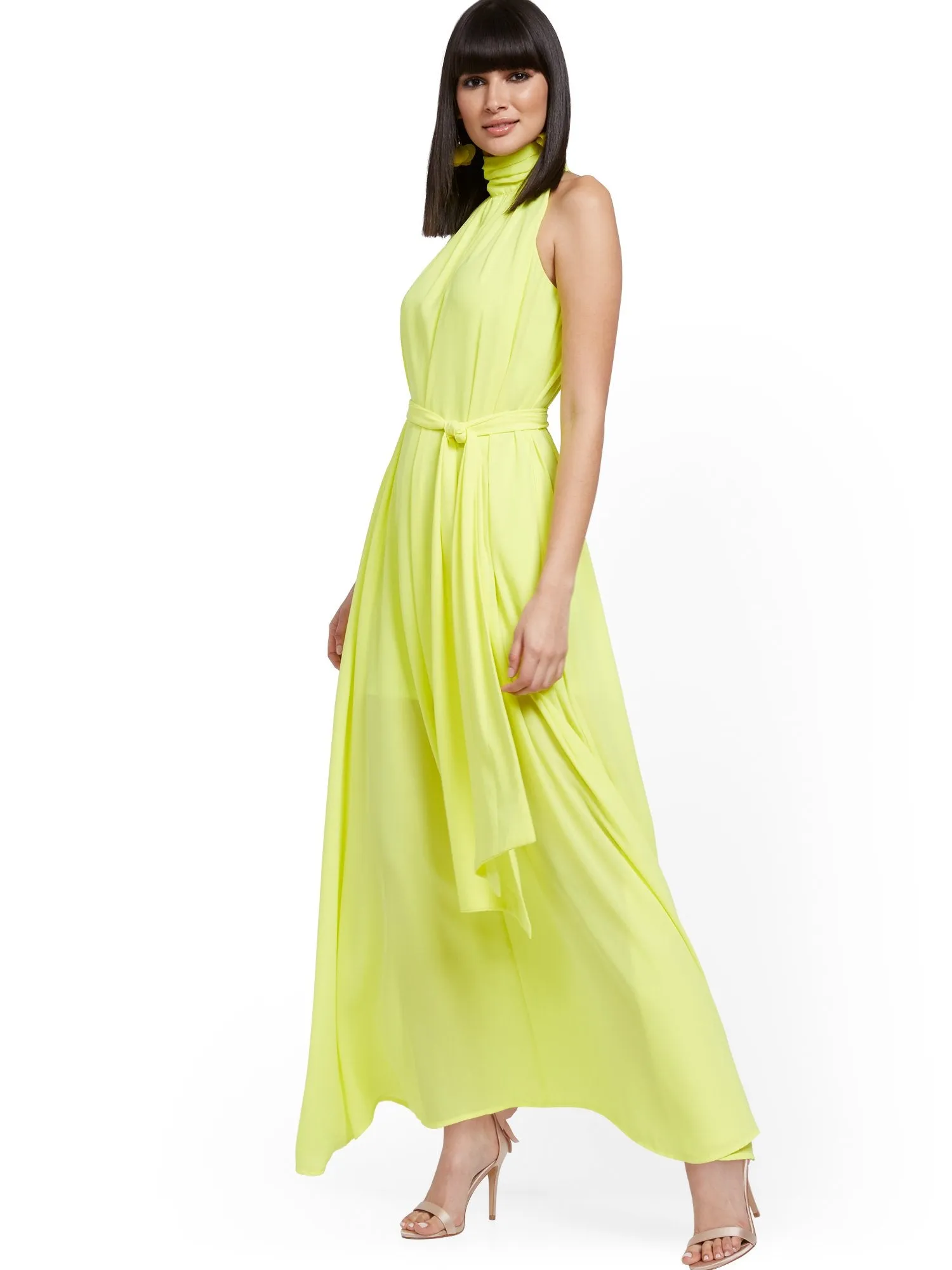 Halter Bow Maxi Dress