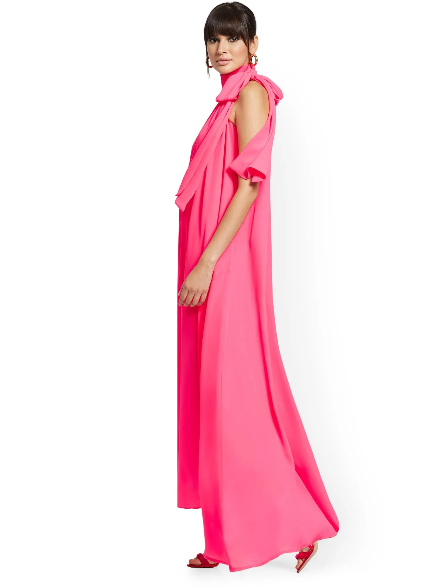 Halter Bow Maxi Dress