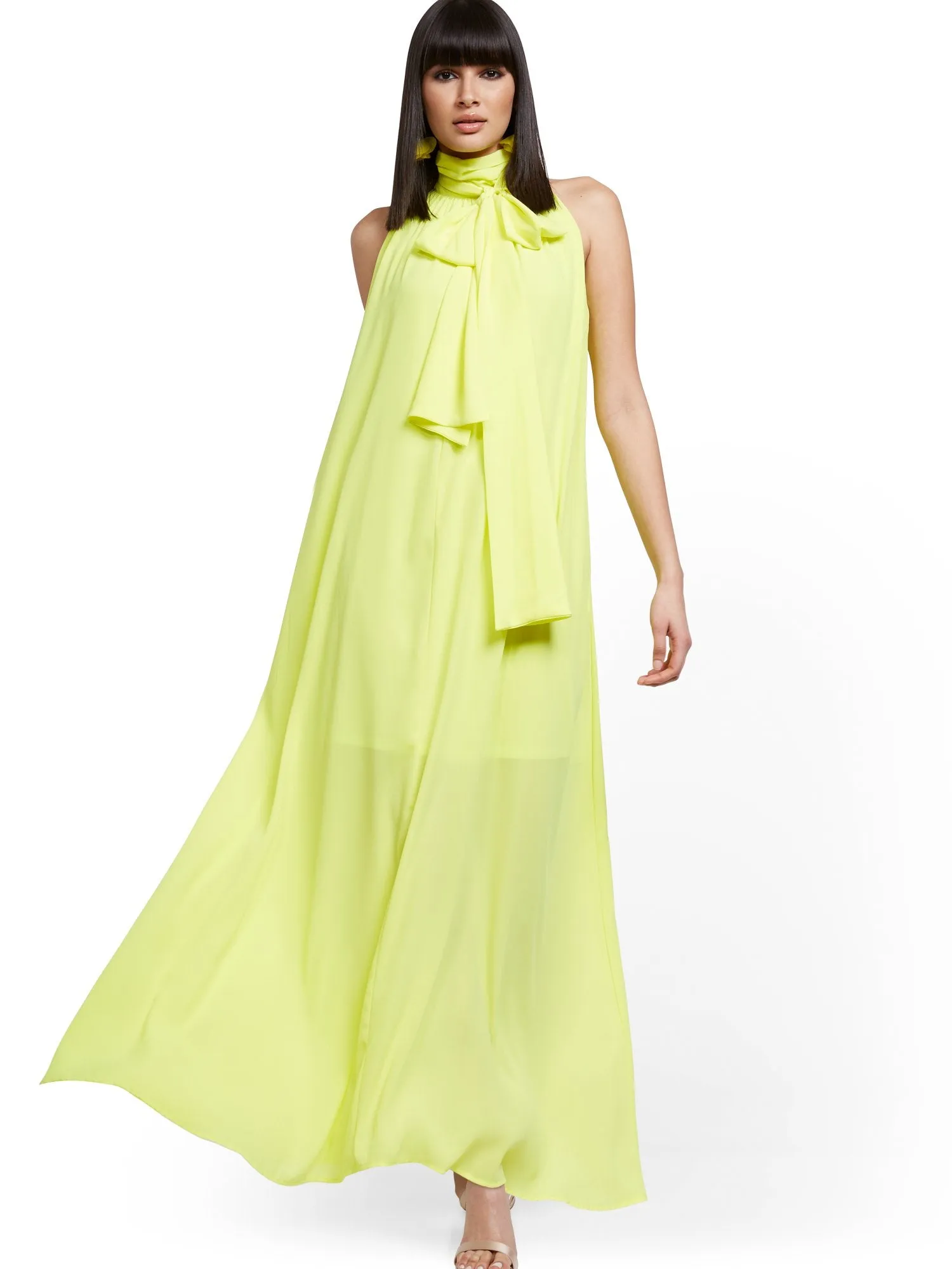 Halter Bow Maxi Dress