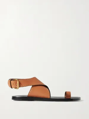 Jools studded tan leather sandals