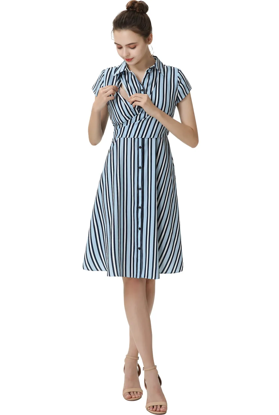 Kimi   Kai Maternity "Simone"Nursing Shirt Dress