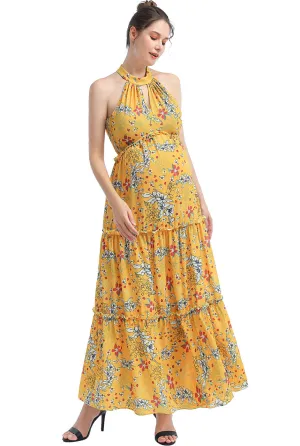 Kimi   Kai Maternity "Soleil" Floral Print Maxi Dress