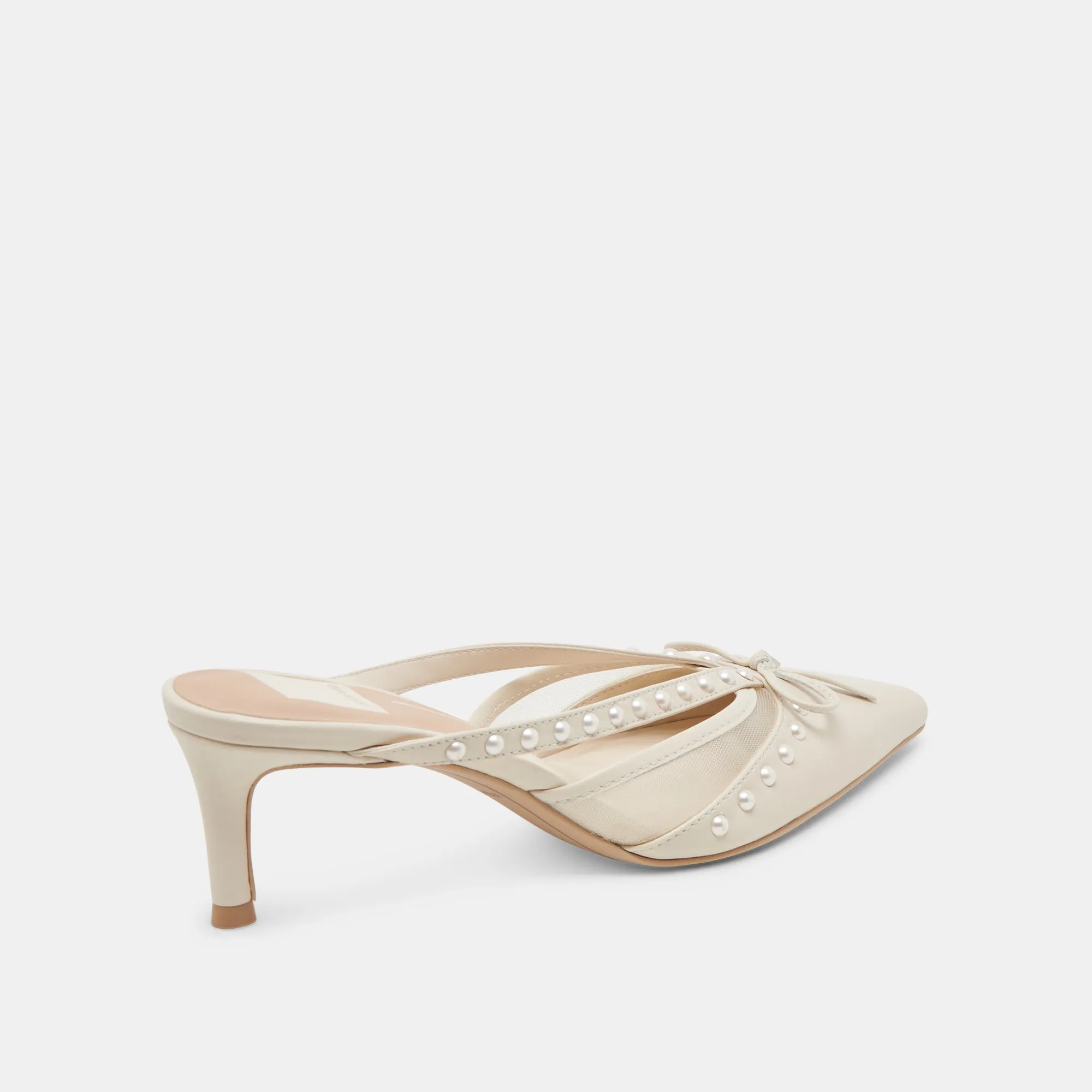 KYLENE PEARL HEELS VANILLA LEATHER