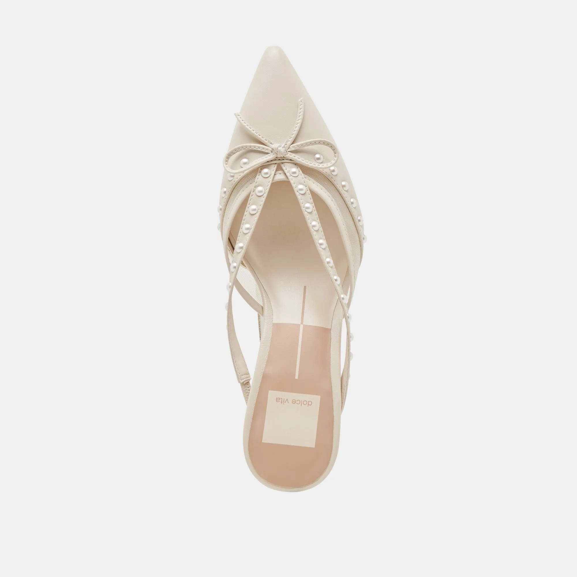 KYLENE PEARL HEELS VANILLA LEATHER