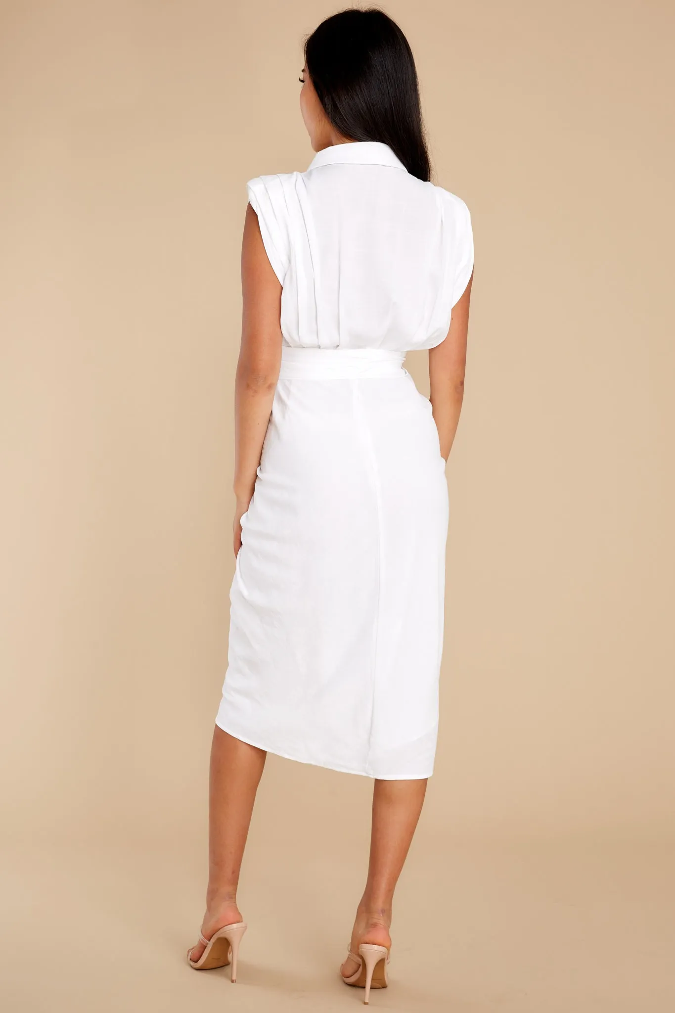 Made In Heaven Off White Midi Dress