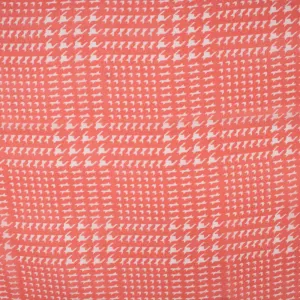 Novelty Polyester Print - Houndstooth - Orange