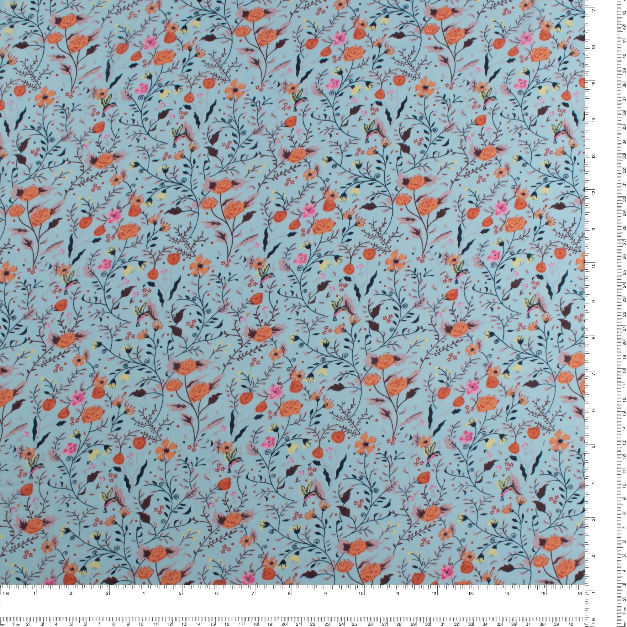 Novelty Printed Chiffon - 382 - Light Blue