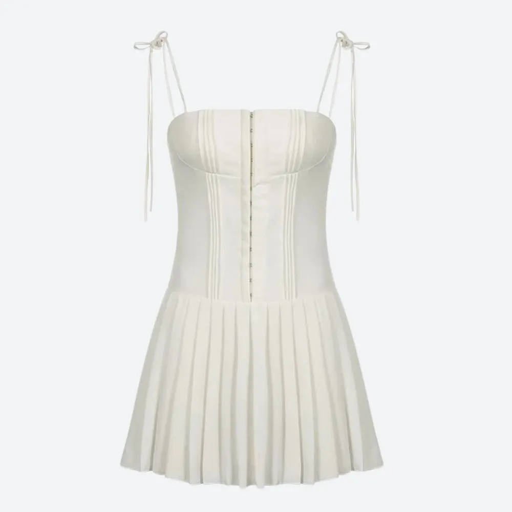 Pleated Corset Mini Dress