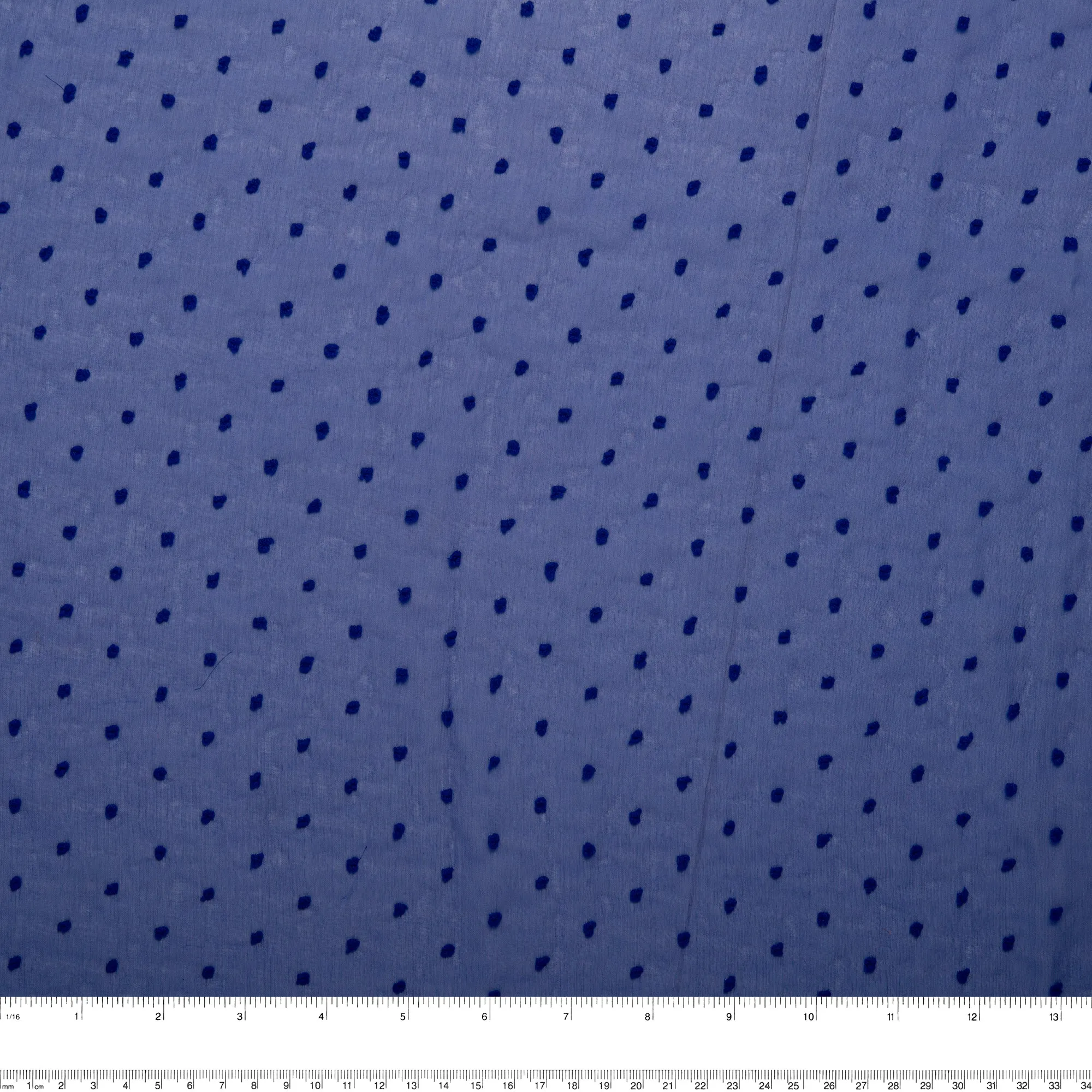 Printed polyester - OLIVIA - Stitch - Royal blue