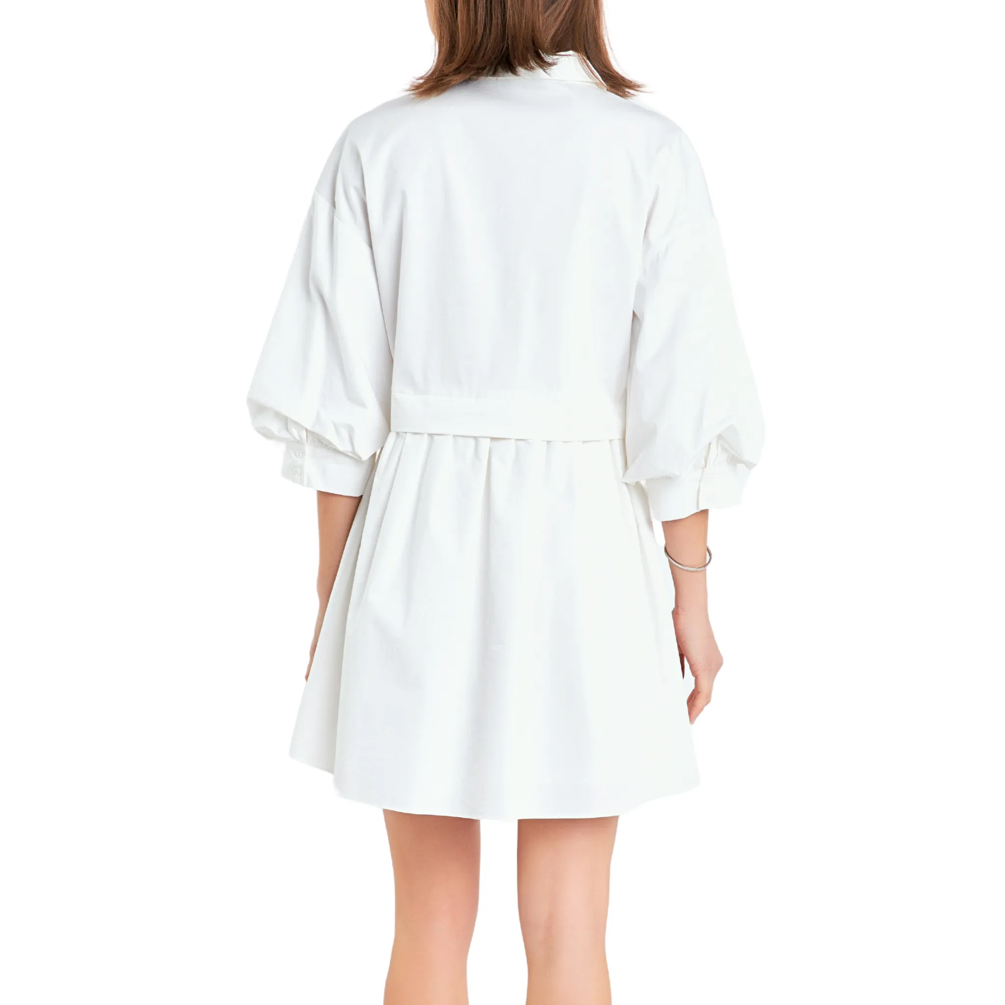 Puff Sleeve Shirt Dress