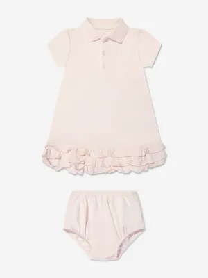 Ralph Lauren Baby Girls Cotton Dress With Knickers