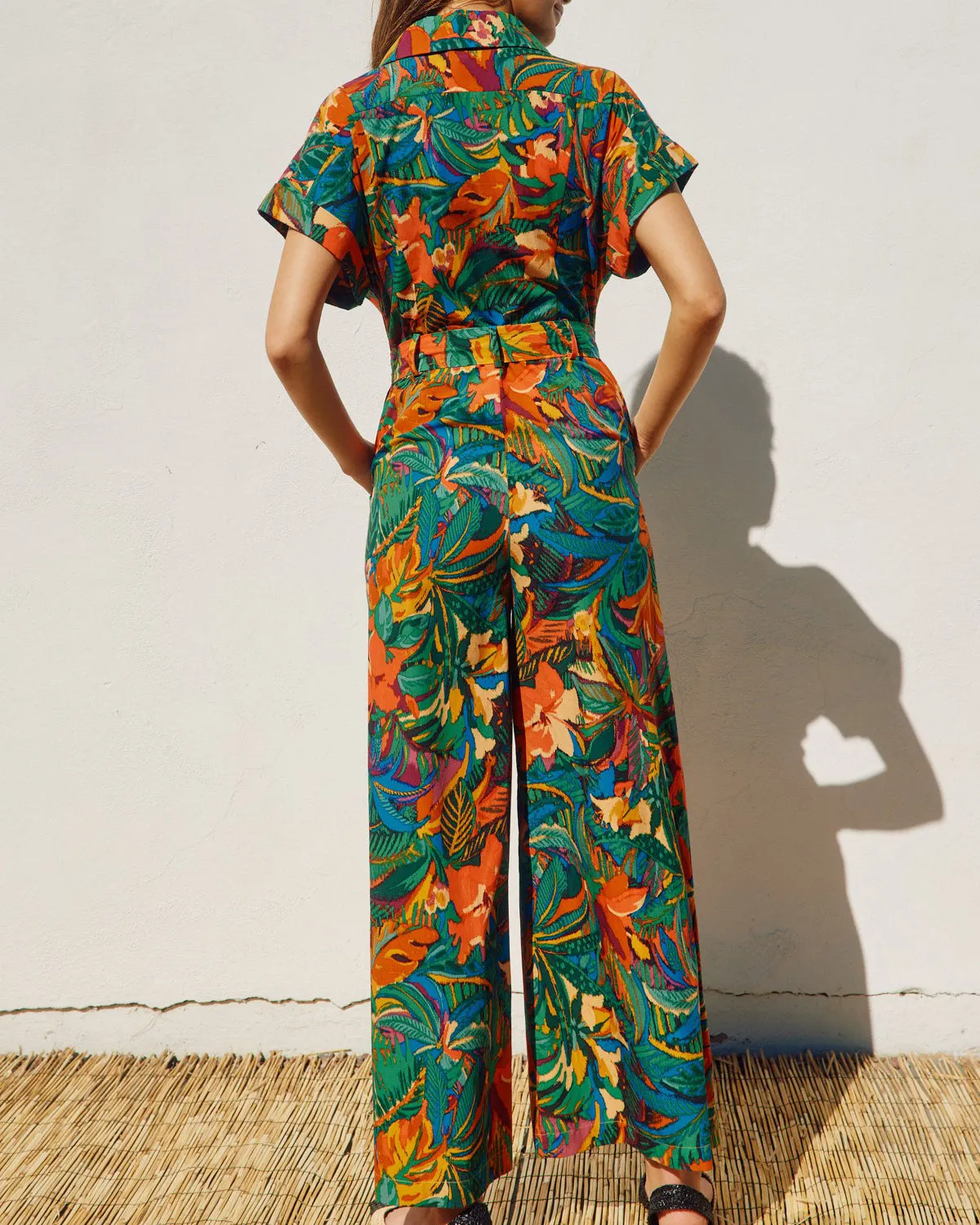 Sunny Serenity Button Front Jumpsuit