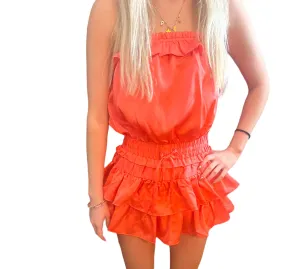 Sunset Bliss Ruffled Romper