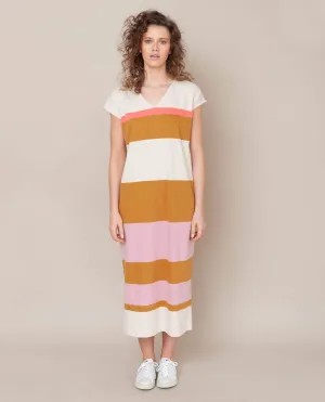 Sydney Organic Cotton Dress In Sunny Bold Stripe